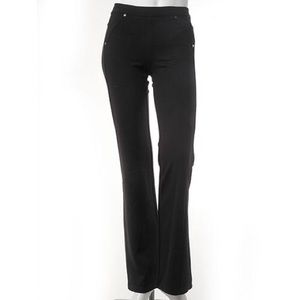 Calvin Klein ponte knit bootleg in black