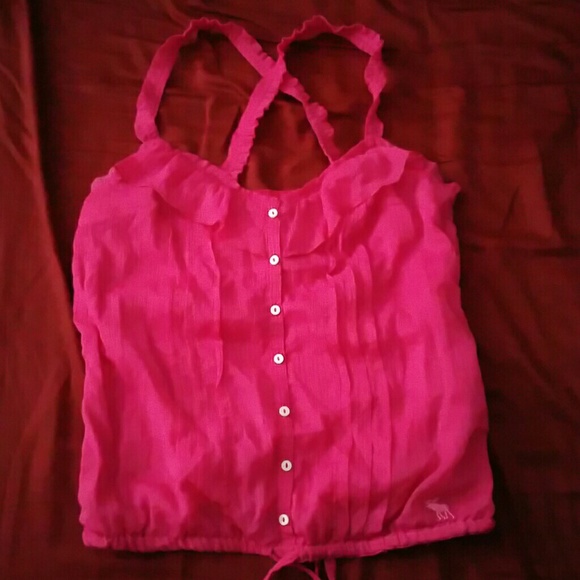 DONATED: A&F Pink Summer Blouse - Picture 1 of 2