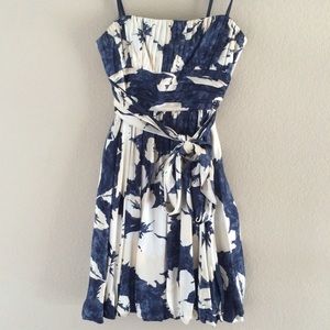 BCBGMaxazria Strapless Floral Dress