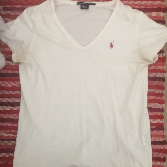 Ralph Lauren Sport white v-neck tee