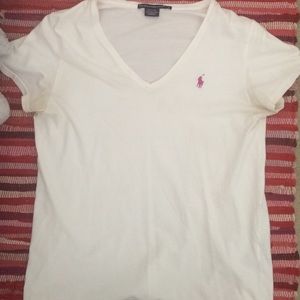 Ralph Lauren Sport white v-neck tee