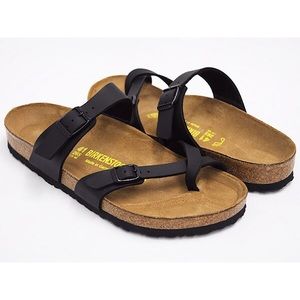 Birkenstock Mayari Black Leather Straps