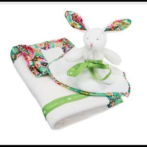 Vera Bradley Plush Baby Blanket and Bunny
