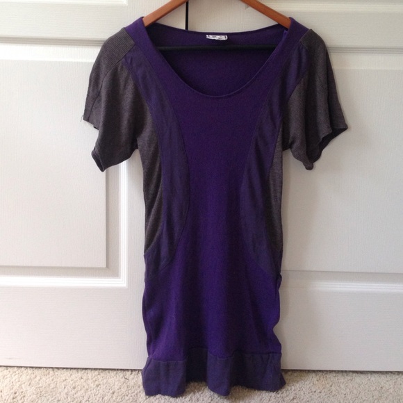 Free People purple/grey bodycon shirt