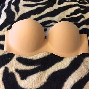 Tan / skin color  strapless Victoria secret bra