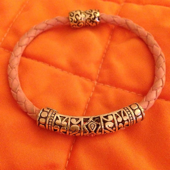 Pink and silver bracelet