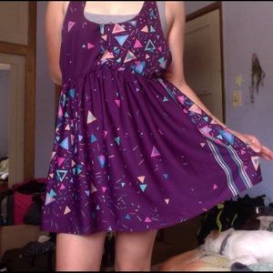 🔸 Geometric Purple Dress 🔸