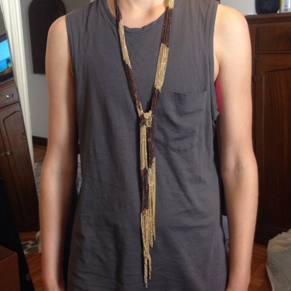 Gold and brown necklace