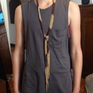 Gold and brown necklace