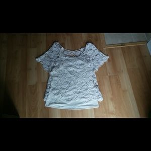 Lace Top and Undershirt