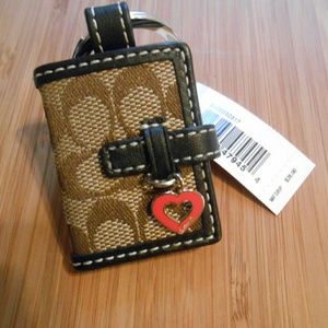 Coach mini-signature picture frame key chain