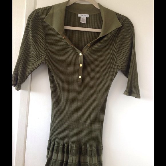 Olive green top by Cache