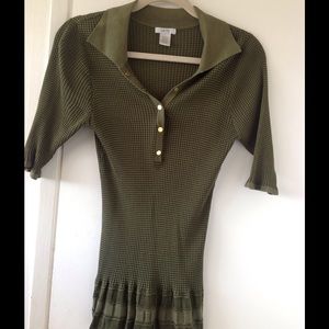 Olive green top by Cache