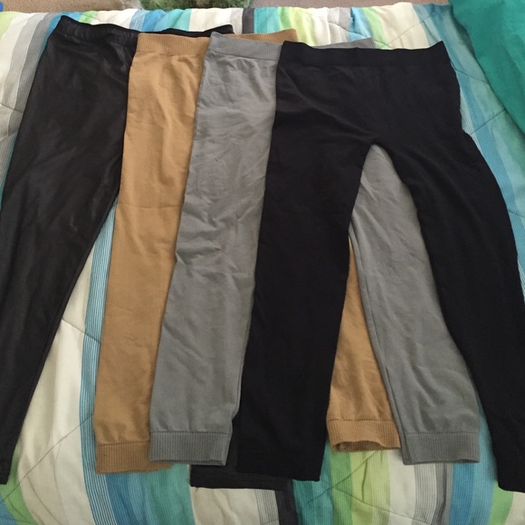Legging 1 black, 1 gray and 1 brown. NWOT