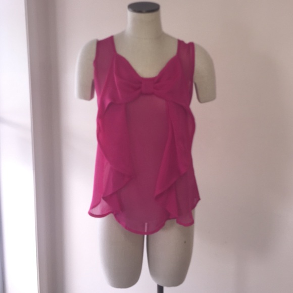 Pink flowy top