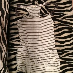 Striped Tank Top with Unique straps NWOT