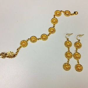 Circle Bracelet and Robin Earrings