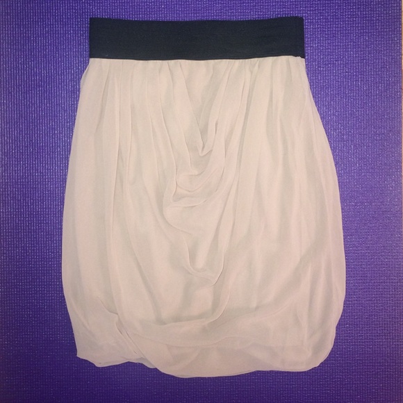 Draped Chiffon pink skirt with elastic waist band