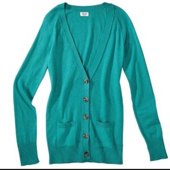 Small teal cardigan