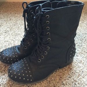 Studded Madden Girl Combat Boots