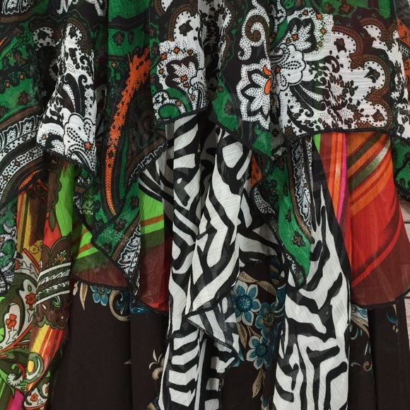 Printed Chiffon Dress - Picture 3 of 3