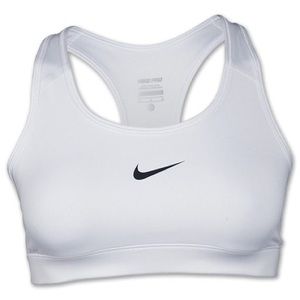 White Nike Fit Sports Bra