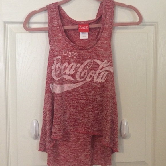 Coca cola racer back high low tank