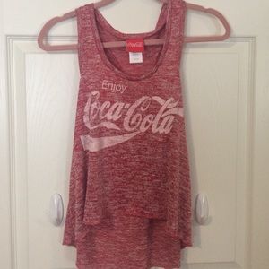 Coca cola racer back high low tank