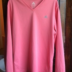Pink Adidas Long Sleeve Workout Shirt