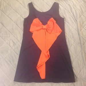 Navy and Orange Bow Dress sz M