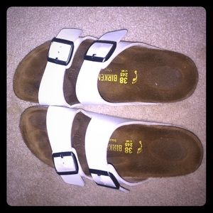 White Patent Leather Birkenstocks