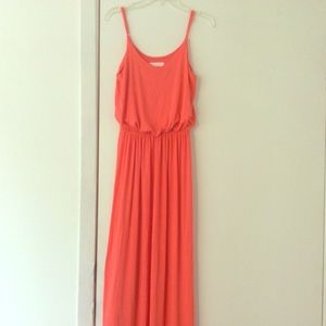 Lush coral maxi dress never worn
