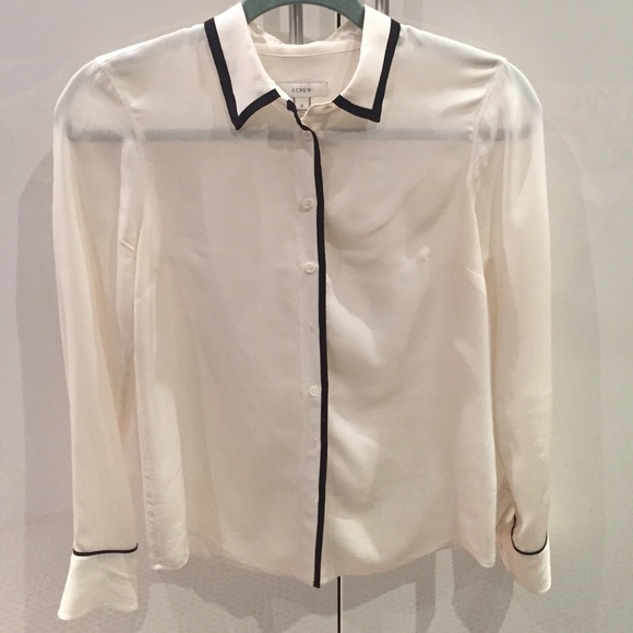 Jcrew silk long sleeve top