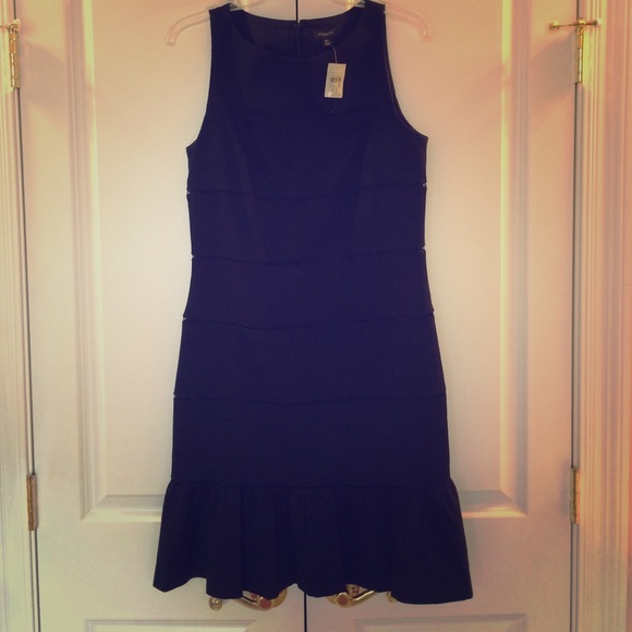 NWT Ann Taylor black pique flounce dress: size 8T