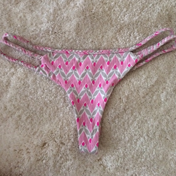 acacia swimwear Other - Frankie's Pink Chevron Brazillian Bikini Bottoms