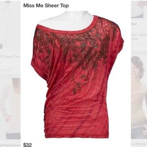 Miss Me small bling top