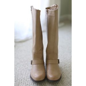 Tall beige boots