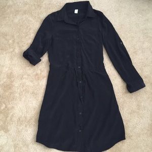 Black collared dress