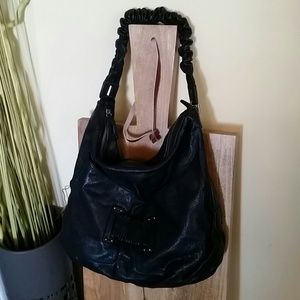 Black Leather Botkier Shoulder Hobo Bag