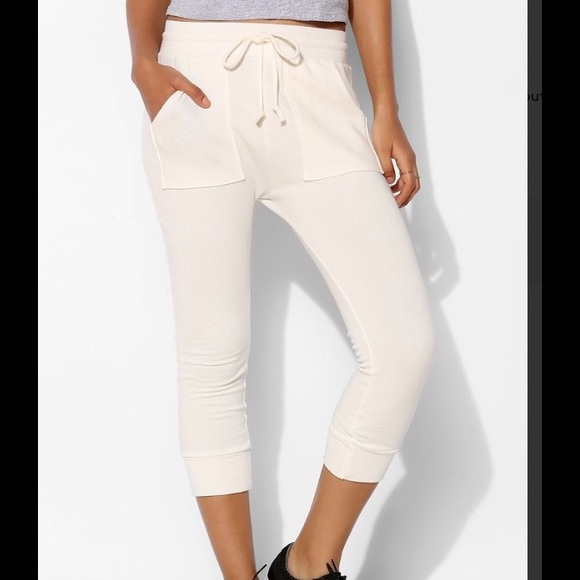 NWT BDG White Cropped Harem Sweatpant