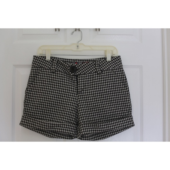 Black and white winter shorts