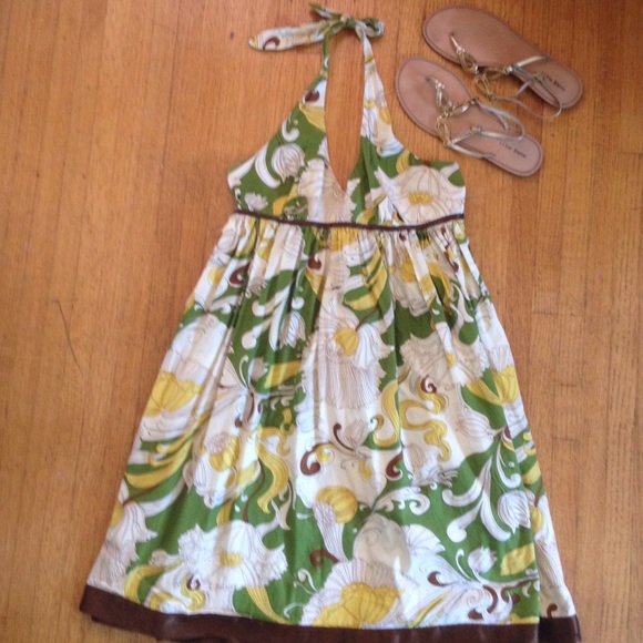 Fire brand floral print halter summer dress