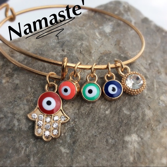 Accessories - Hamsa & Protective Eye Bangle