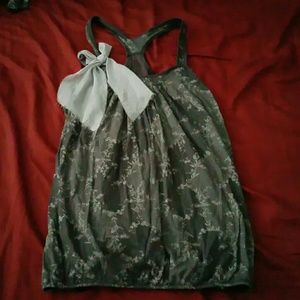 *LAST CHANCE Racerback Blouse with Sheer Bow