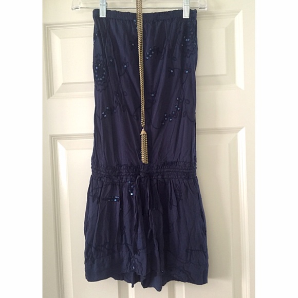 NWOT Boutique Navy Romper