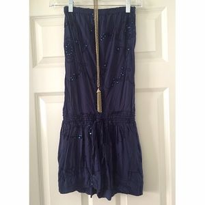 NWOT Boutique Navy Romper