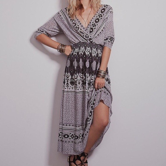 NWT Free People She's A Lady Dress in Ivory Combo