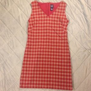 GAP Plaid/checkered sheath dress sz 0