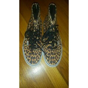 Vans high top cheetah print