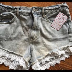 NWT free people jean shorts